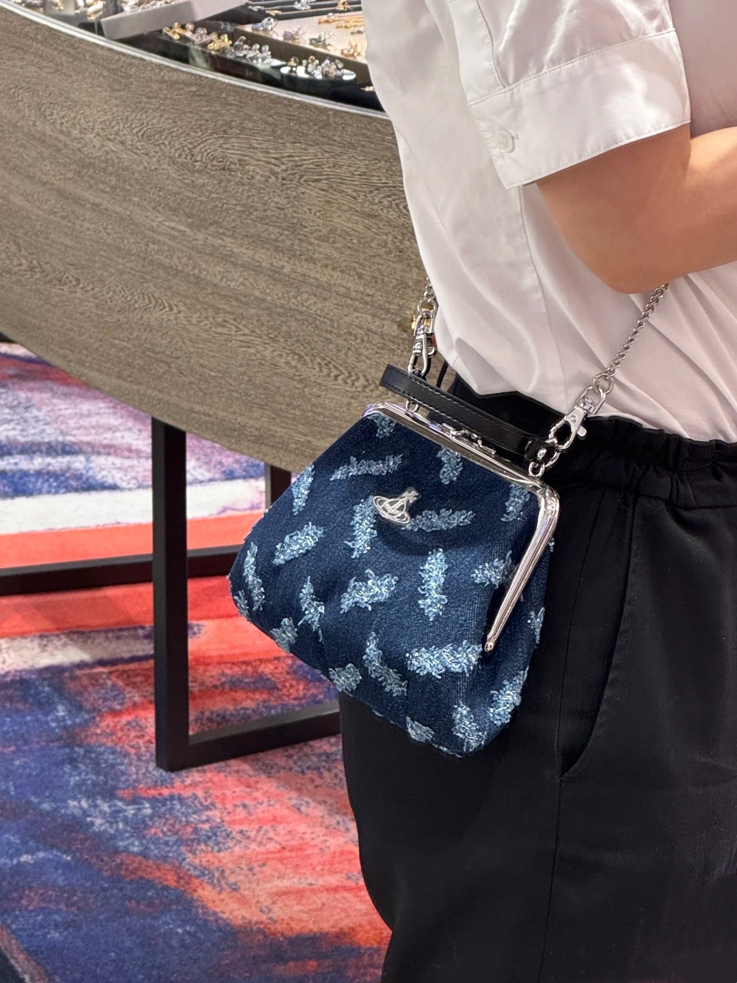 Denim Clip Autumn Niche Chain Retro Women's Handbag