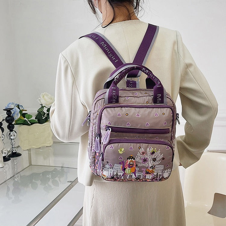 Women's Autumn Multipurpose Ethnic Print Large Capacity Waterproof Women's Backpack