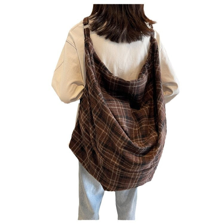 Women's Popular Versatile Textured Woolen Underarm Canvas Bags