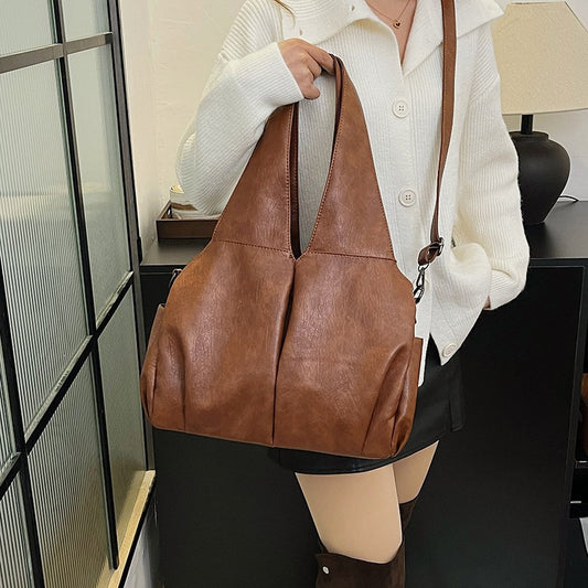 Oil Wax Skin Large Capacity Totes Bags
