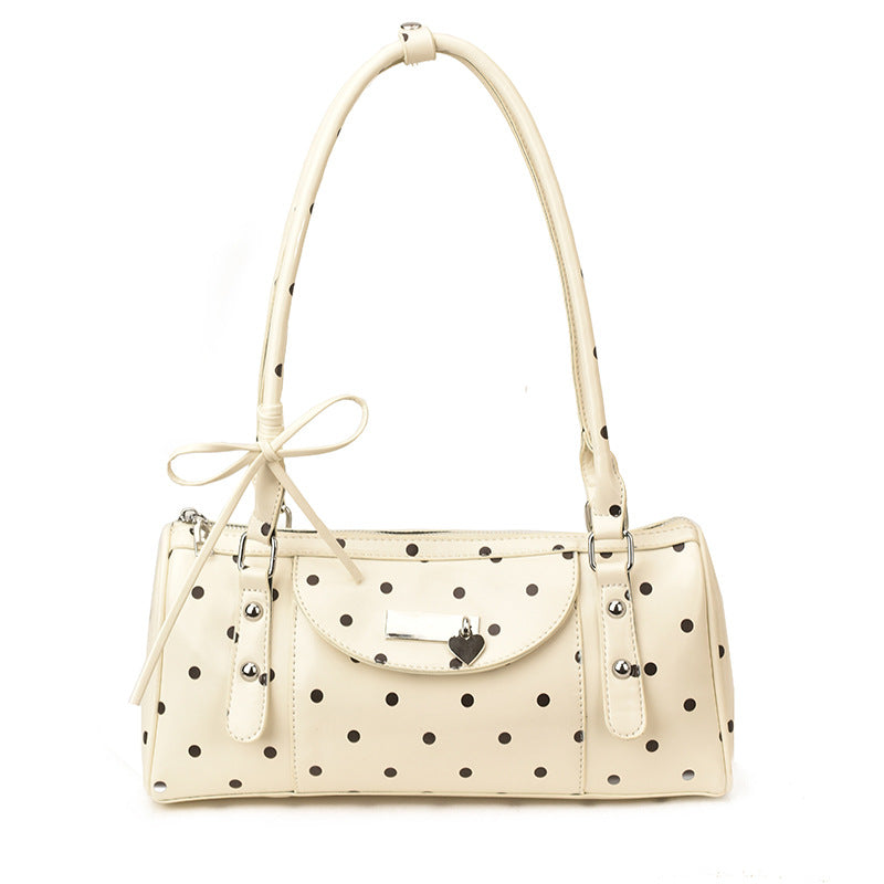 Carrying Western Style Polka Dot Contrast Color Fashion Women's Shoulder Bag