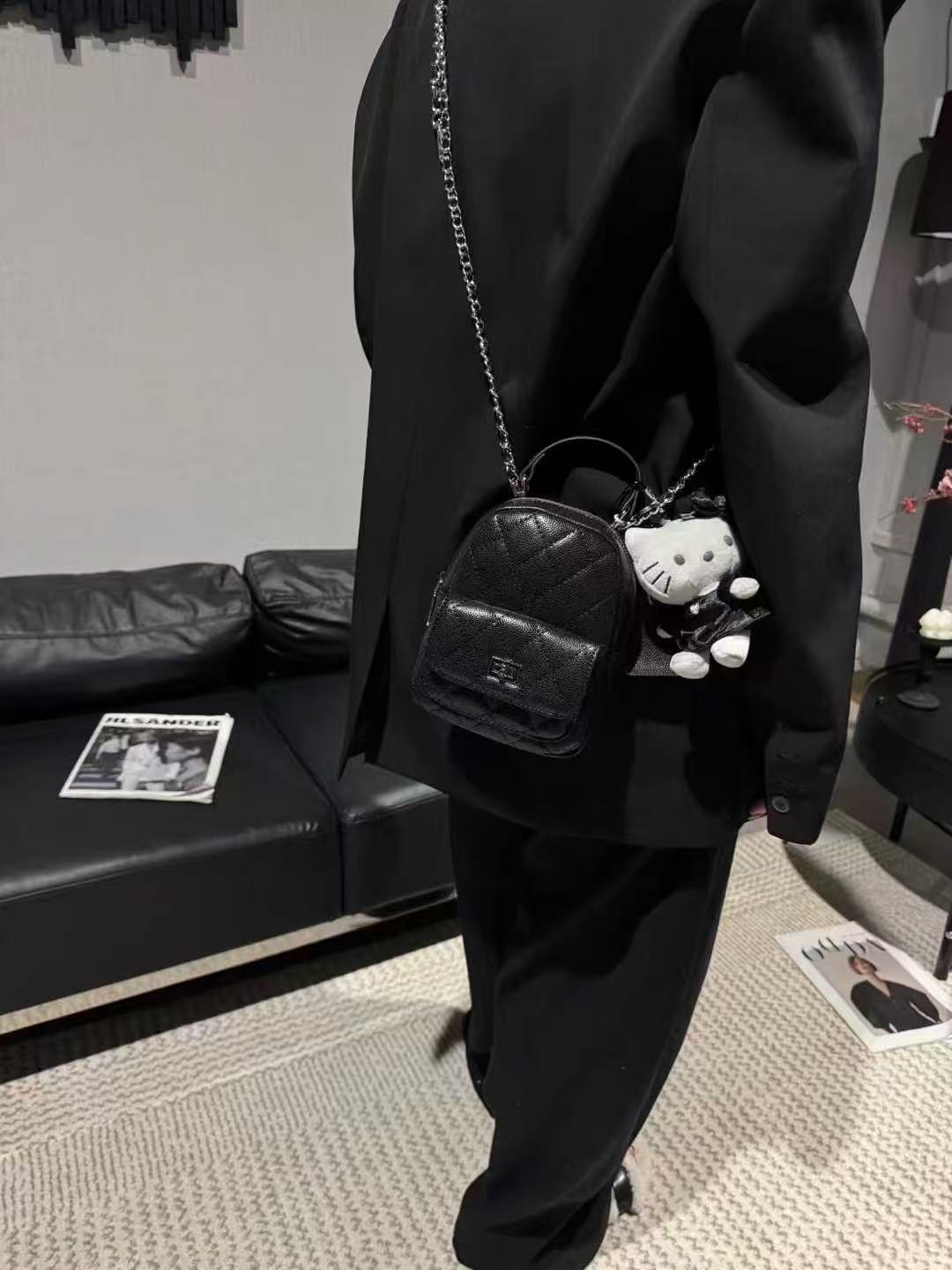 High-grade Caviar Rhombus Chain Mini Fashion Women's Shoulder Bag