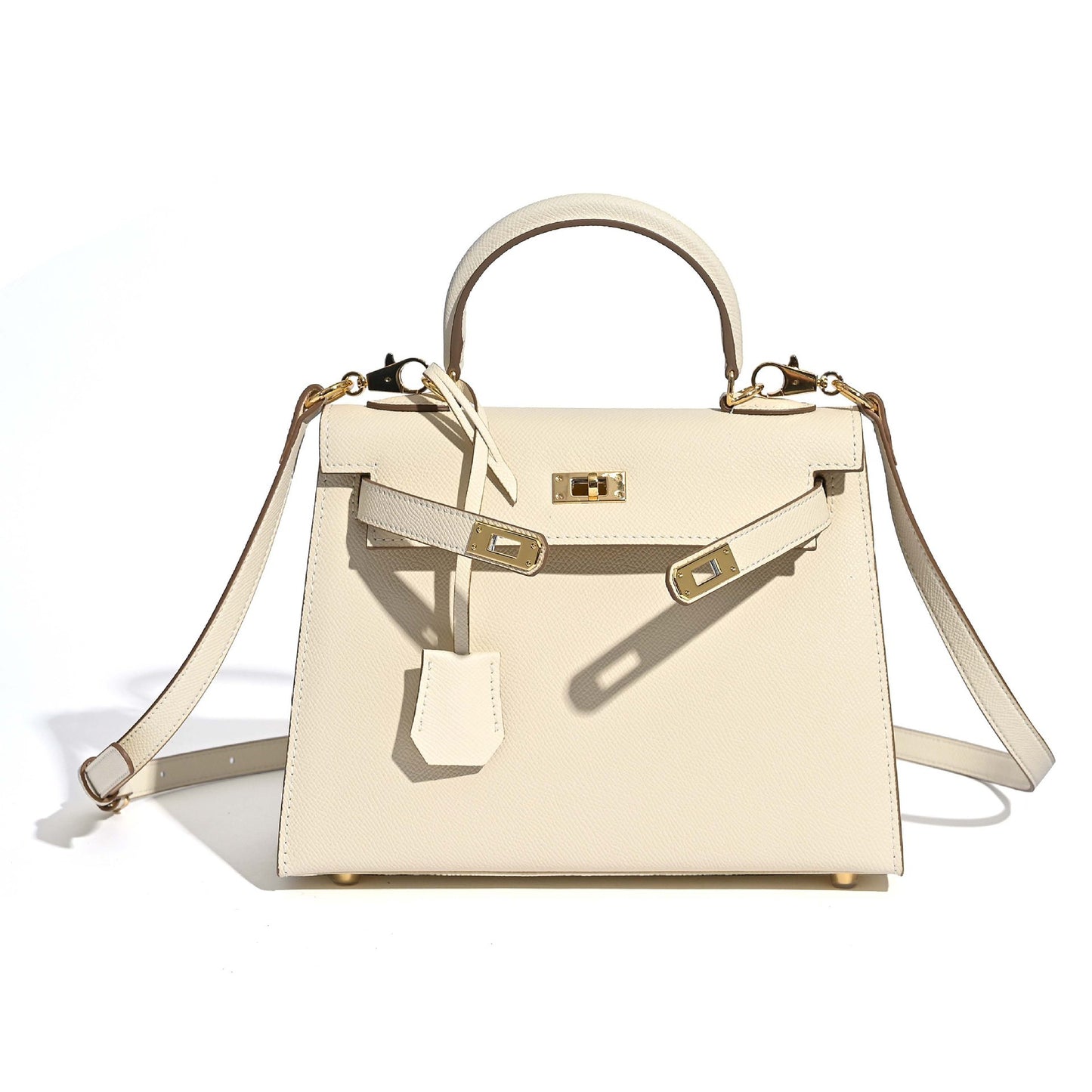 Genuine Leather Second Generation Kelly Palm Print Simple Women's Handbag