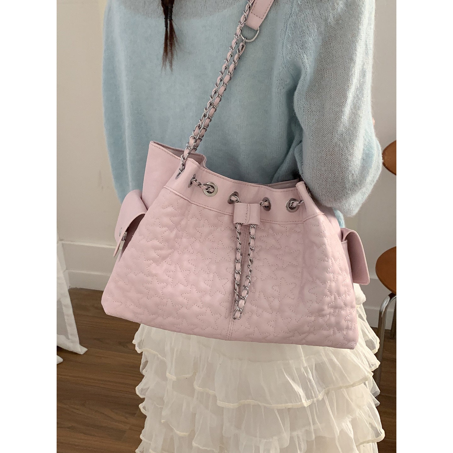 Women's Korean Style Commuter Simple Chain Underarm Bag