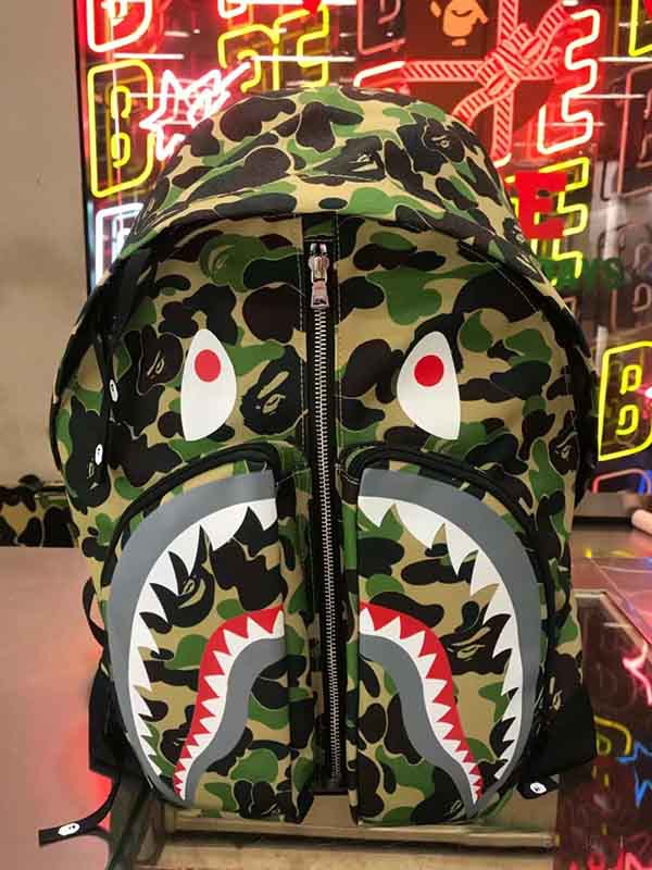 Camouflage Shark Trendy Male Female Couple Large Leisure Backpack
