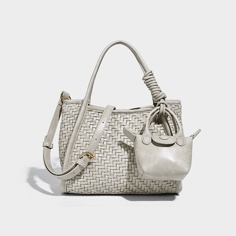 Women's Hand-woven Portable Soft Leather Fashionable For Women's Shoulder Bag