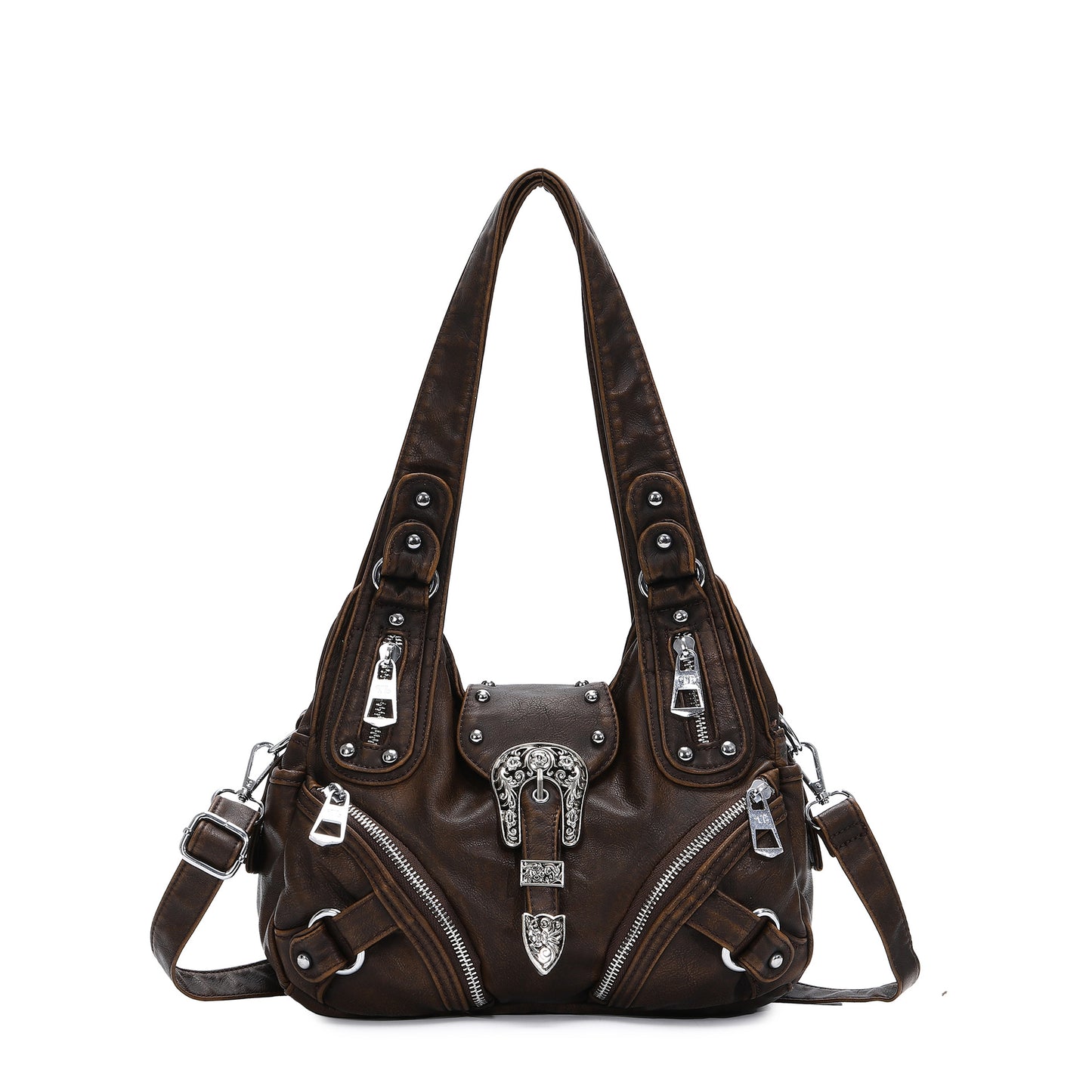 Women's Retro Fashion Personalized Stitching Leopard Print Tote Bag