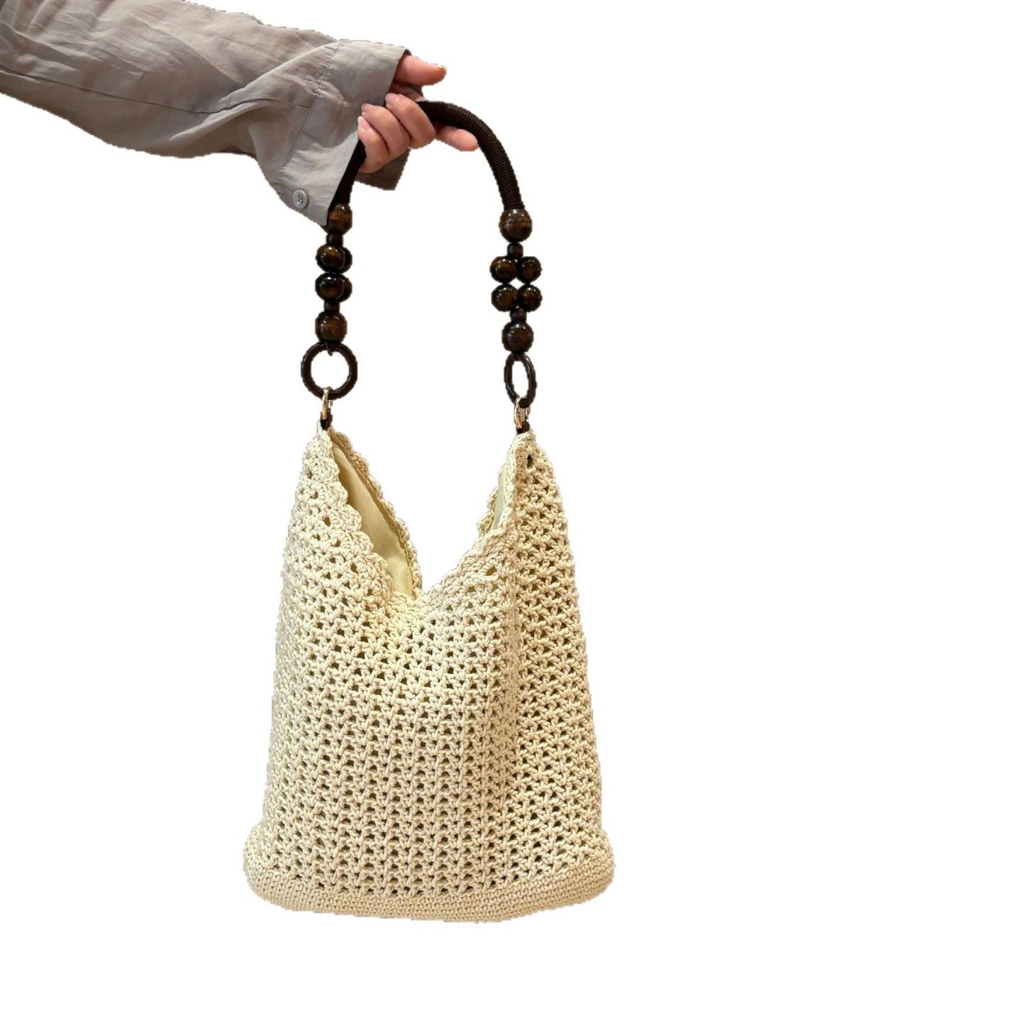 Women's Seaside Vacation Beach High Sense Niche Hand-woven Women's Shoulder Bag
