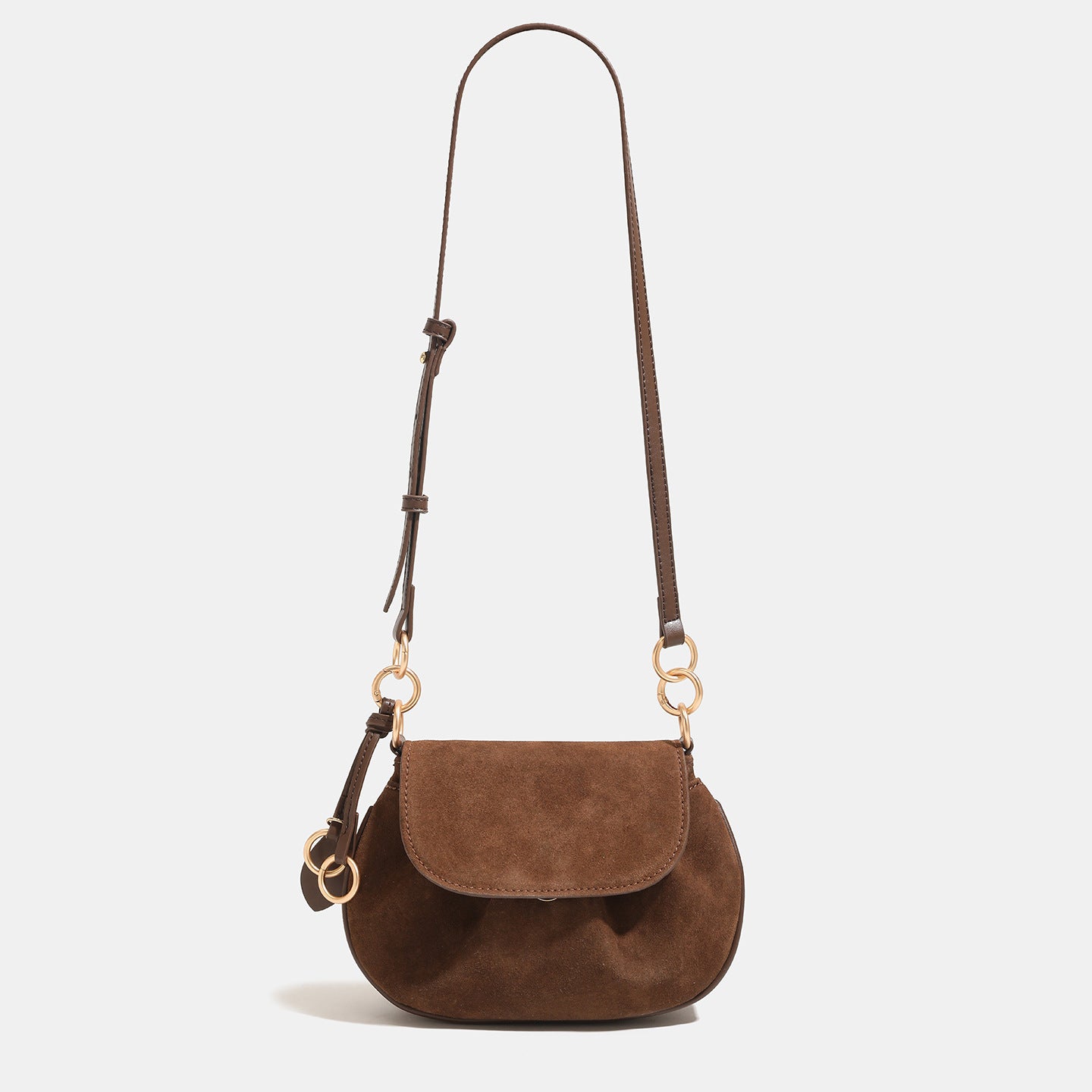Charming Women's Retro Flip High-grade Suede Handbags