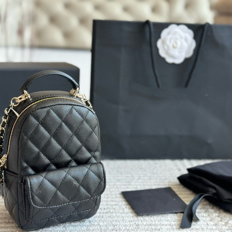 Chain Caviar Mini Rhombus Single Classic Style Fragrance Bags