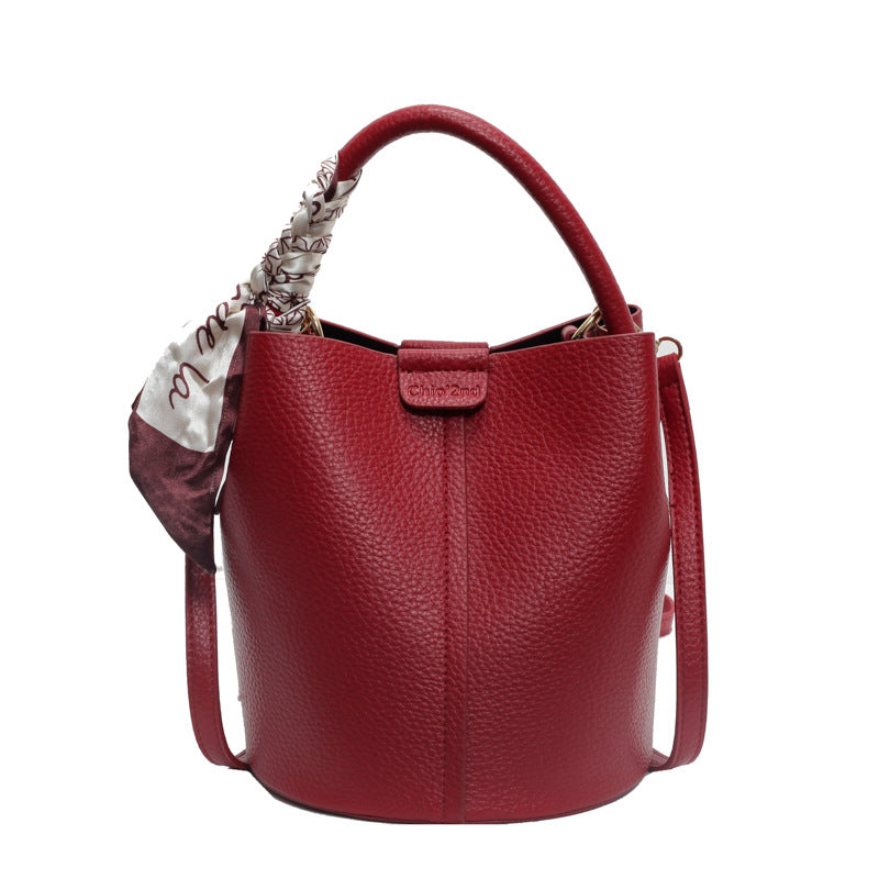 Women's High-grade Soft Leather Lychee Pattern Fashion Shoulder Bags