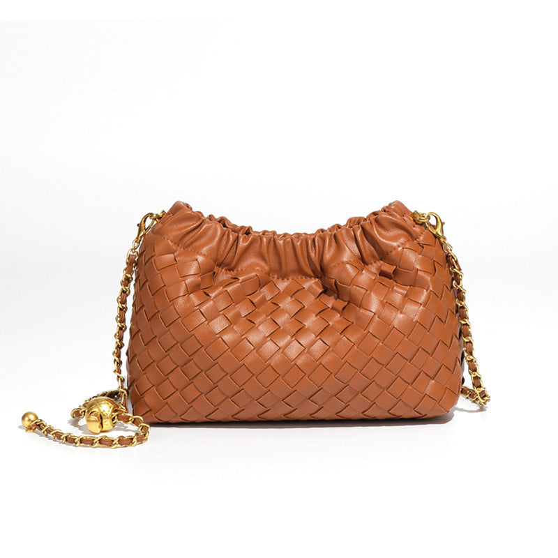 Women's Handmade Woven Cloud Classic Style Chain Versatile Light Luxury Women's Messenger Bag