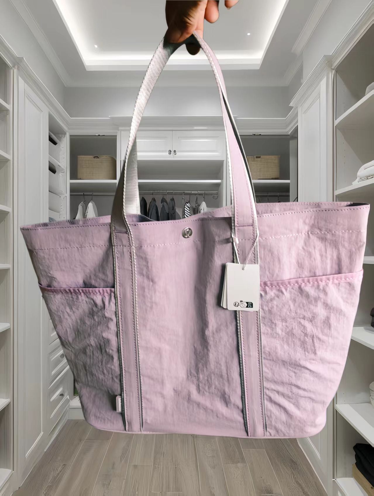 Women's Large Simple Lightweight Yoga Commuter Fitness Tote Bag
