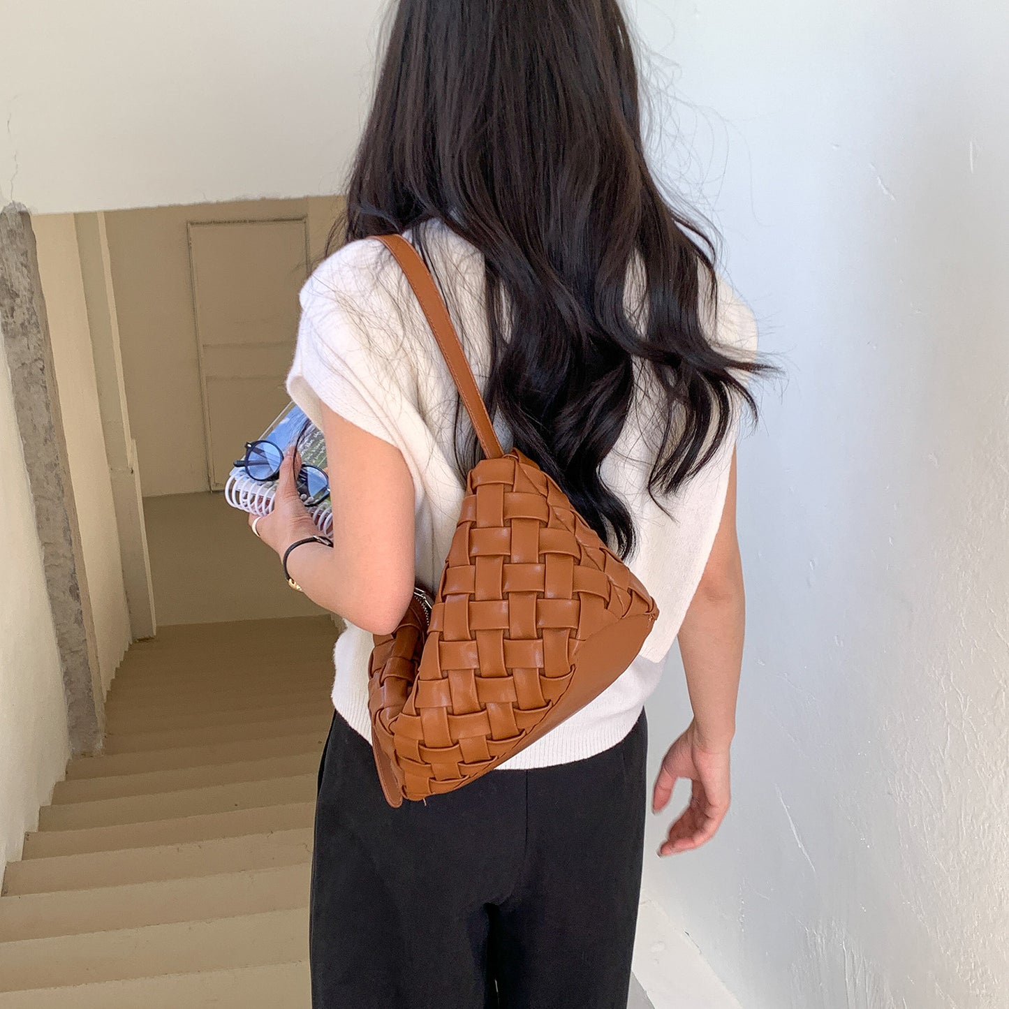 Loose Feeling Hand-woven Female Korean Simple Commuter Underarm Bag