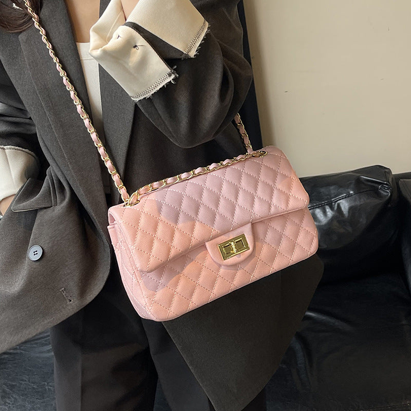 Women's Trendy Fashion Niche Textured Western Style Small Square Bags