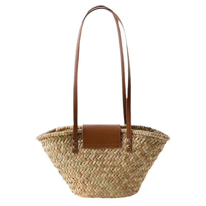 Women's Natural Grass Rattan Weave Vacation Beach Women's Handbag