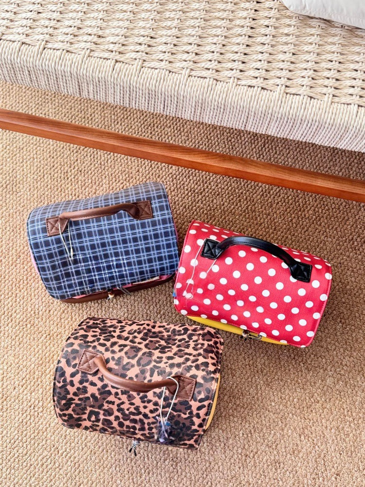 Pony House Leather Portable Toiletry Large Capacity Bags