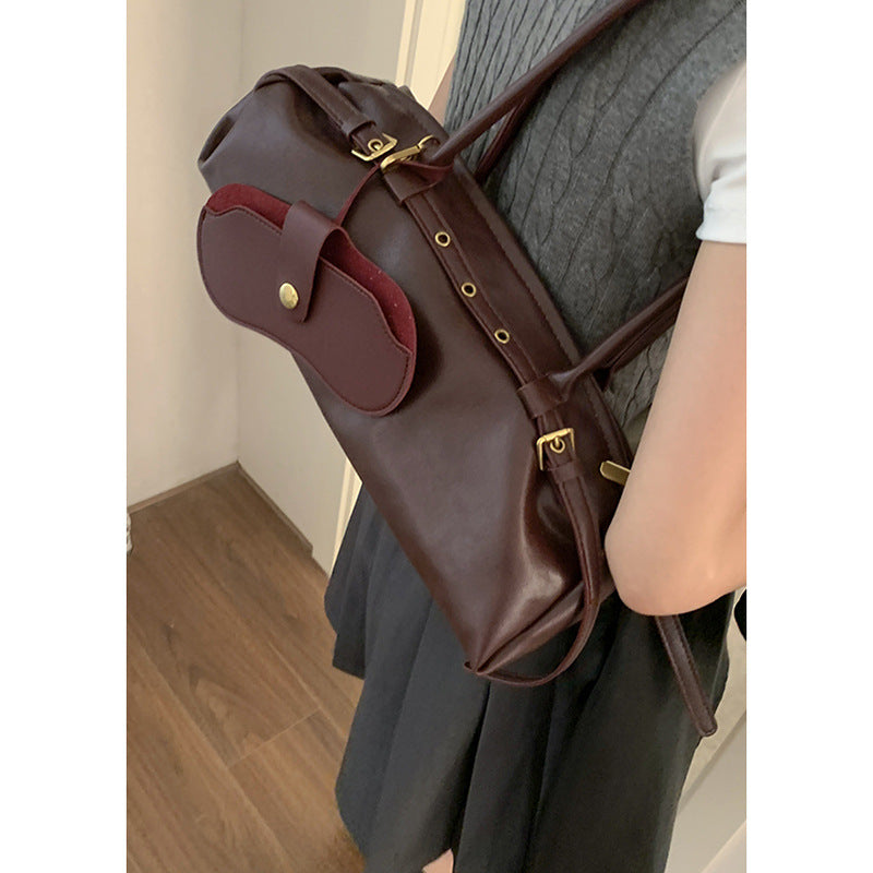 Women's Niche Retro Bowling Simple Large Capacity Underarm Bag