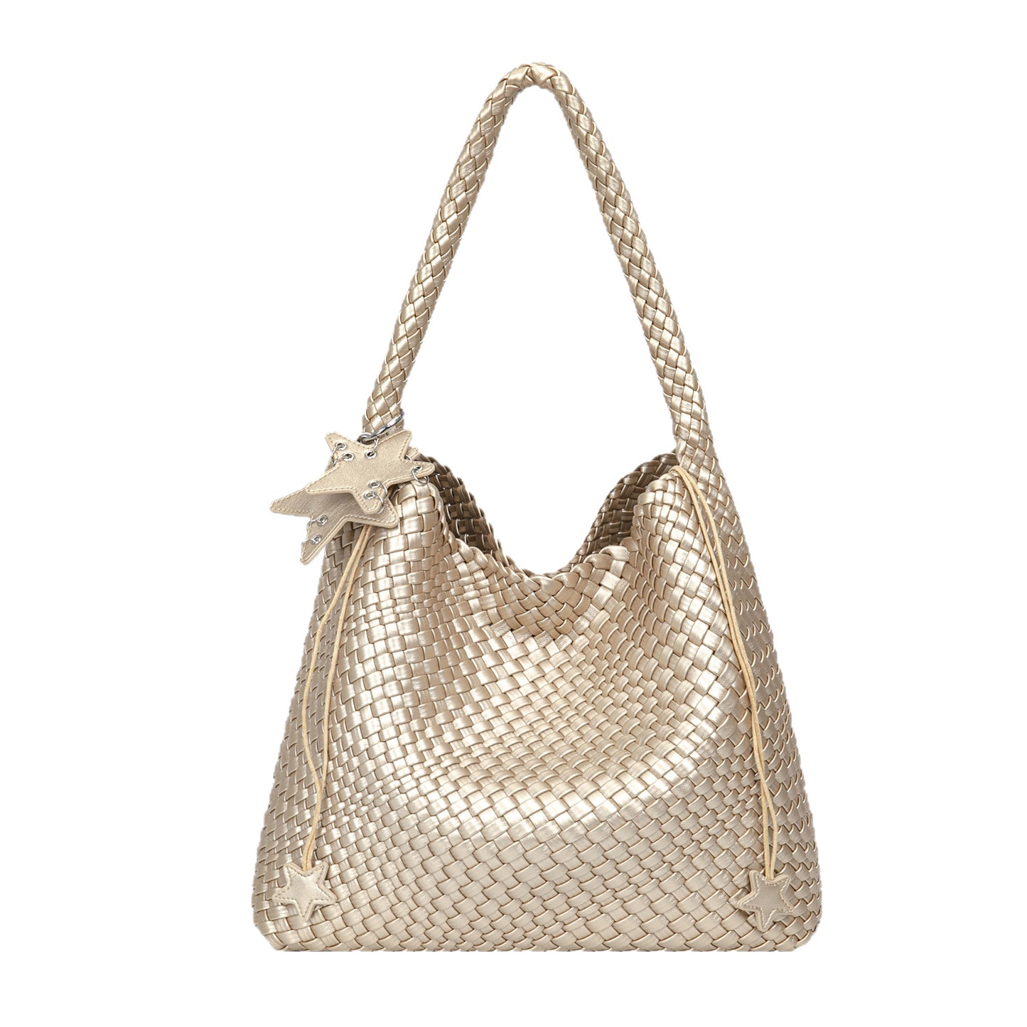 Champagne Color With Pendant Fashion Large Capacity Women's Handbag