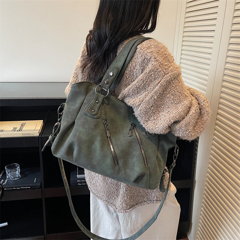 Women's Simple Frosted Large Capacity Totes Handbags