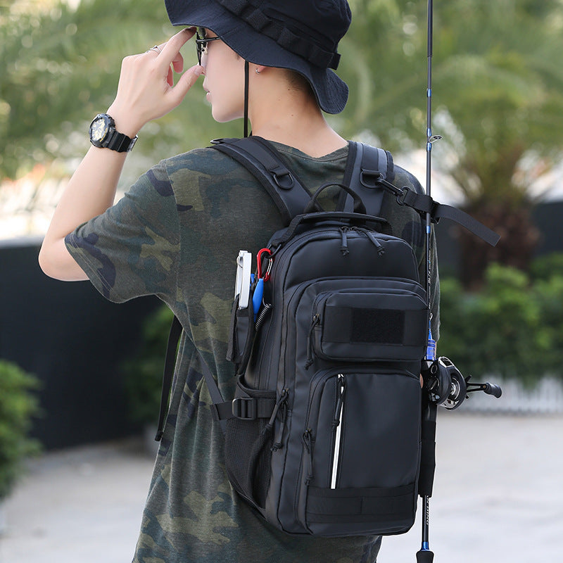 Men's Multifunctional Waterproof Lure Exercise Fishing Leisure Sports Backpack