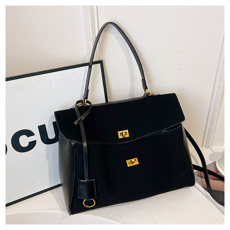 Women's Business Commute Portable Matte Leather Unisex Style Tote Bags