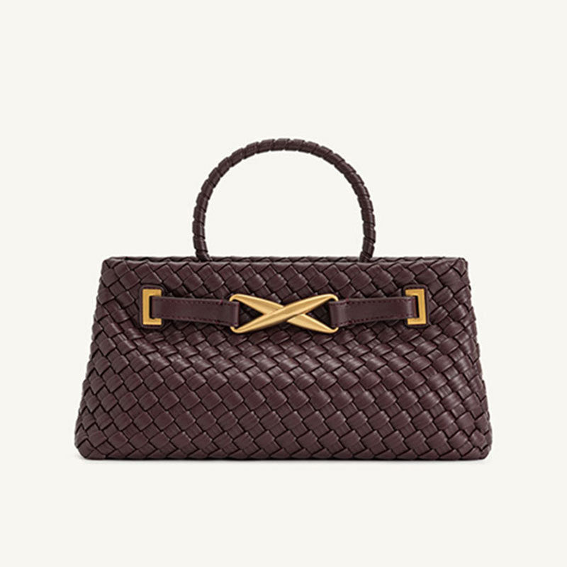 Women's Metal High-grade Woven Clutch Temperament Wild Women's Handbag