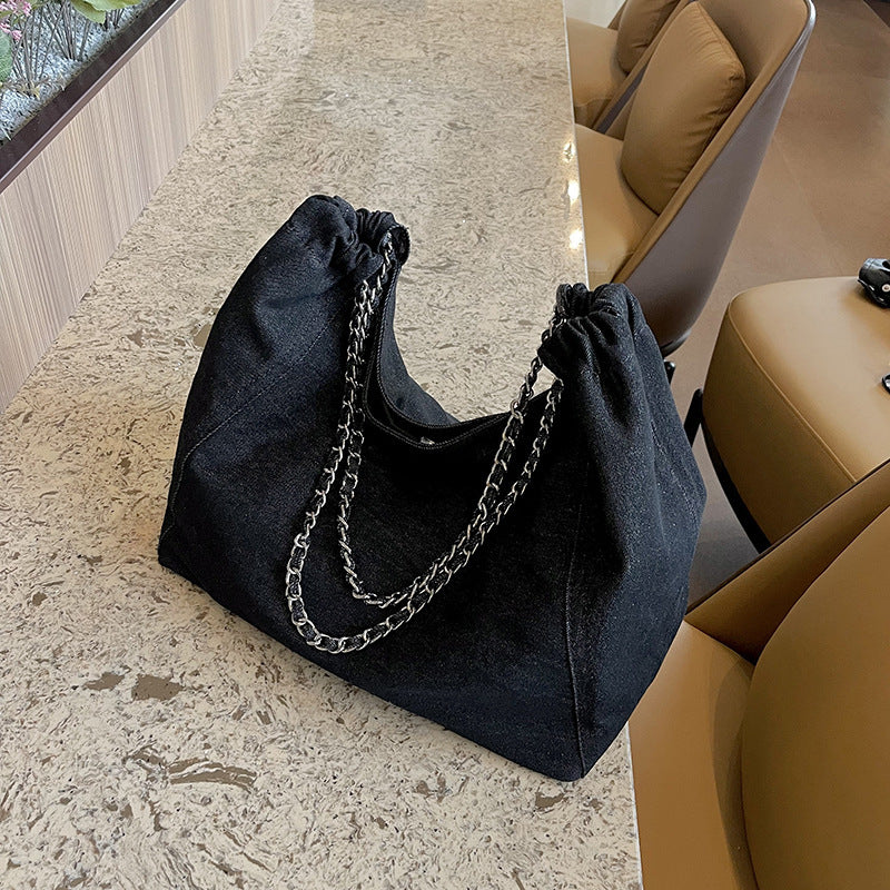 Women's Denim Lightweight Summer College For Class Women's Shoulder Bag