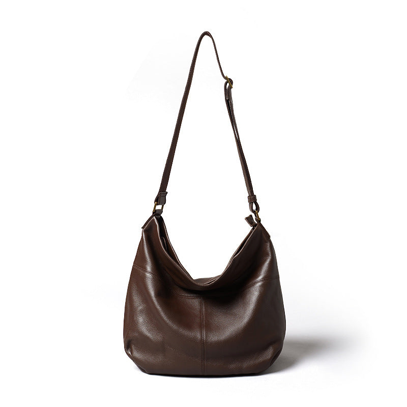 Women's Layer Cowhide Idle Style Large Capacity Soft Bags