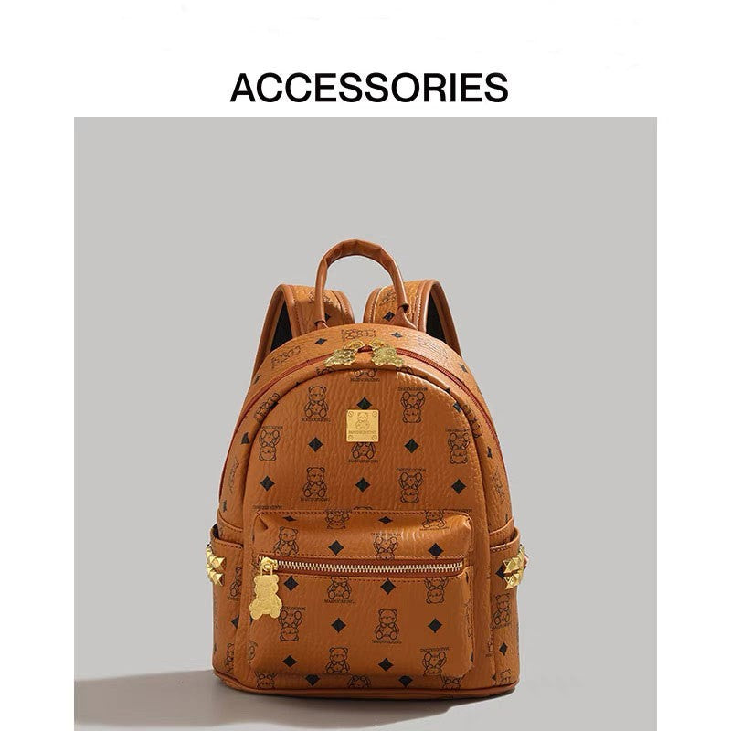 Women's Niche Leather College Sense Large Capacity Women's Backpack