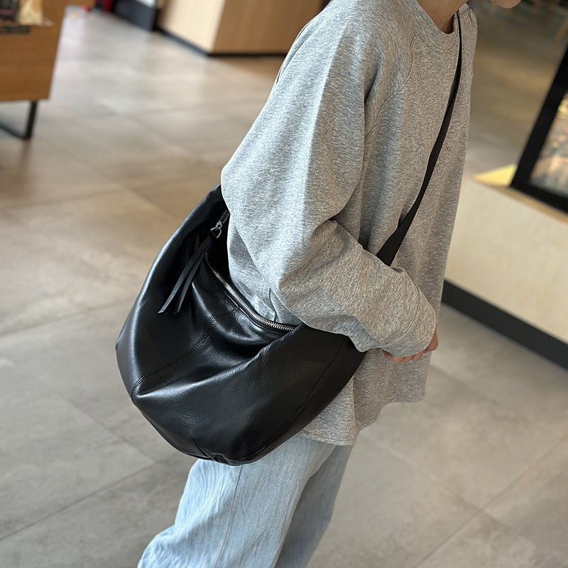 Women's Leather Big Large Capacity Totes Soft Women's Messenger Bag