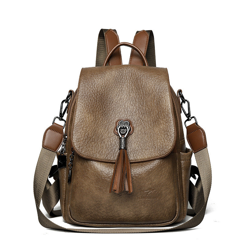 Women's Fashionable Soft Leather Advanced Texture Large Capacity Bags