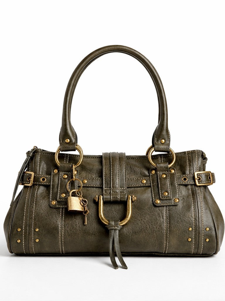 Women's Large Capacity Totes Design Vintage Rivet Tote Bag