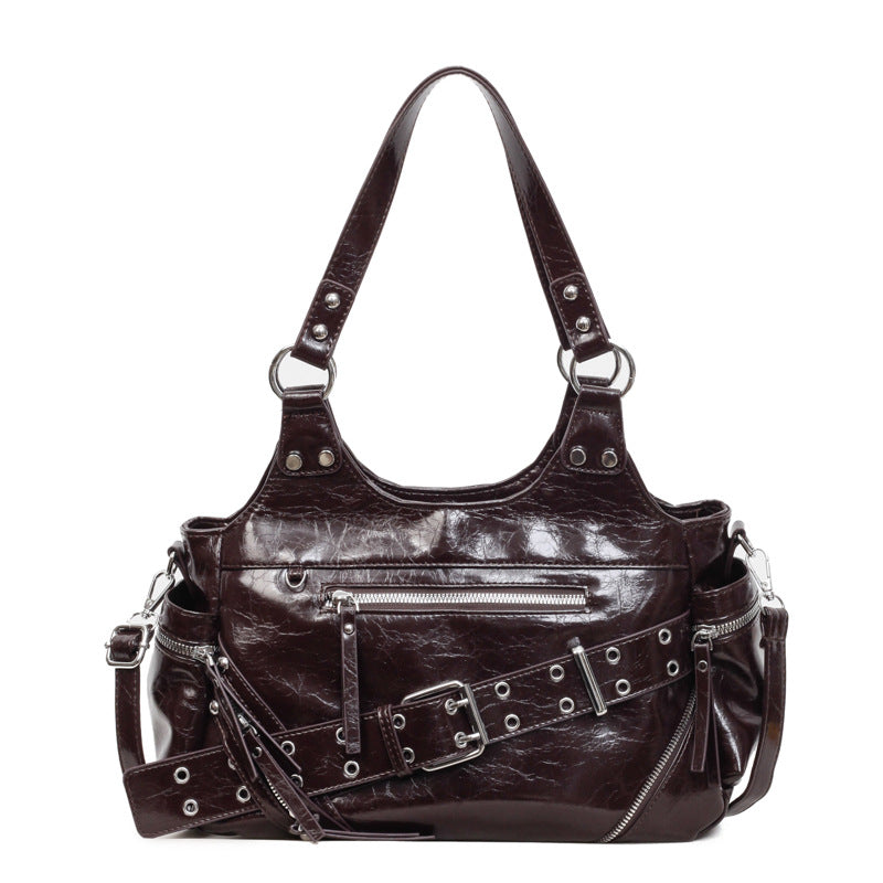 Women's Sweet Cool Hot Style Underarm Locomotive Dumpling Bags