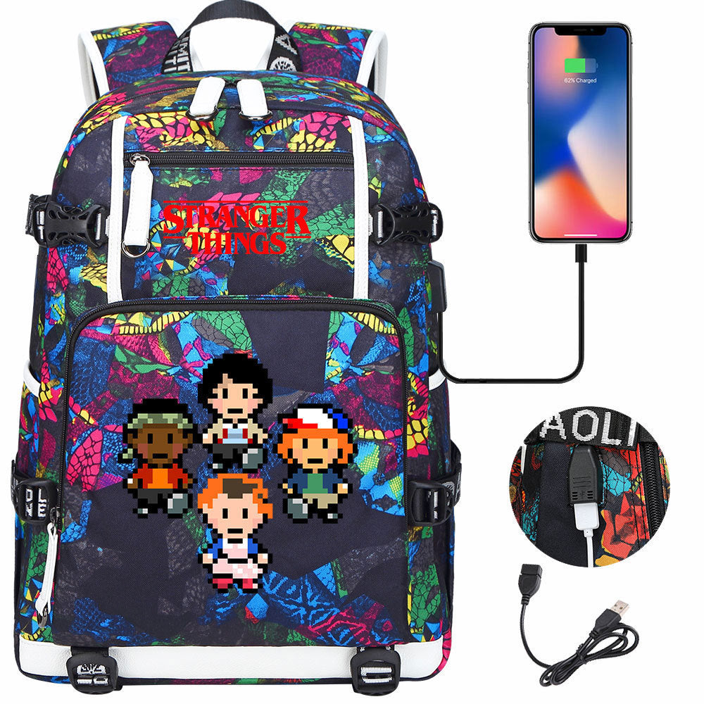 Women's & Men's Peripheral Printed Youth Leisure Backpack