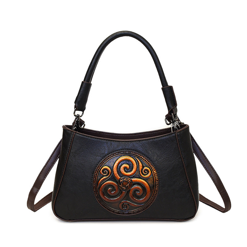 Comfortable Female Mother Retro Western Temperament Shoulder Bags