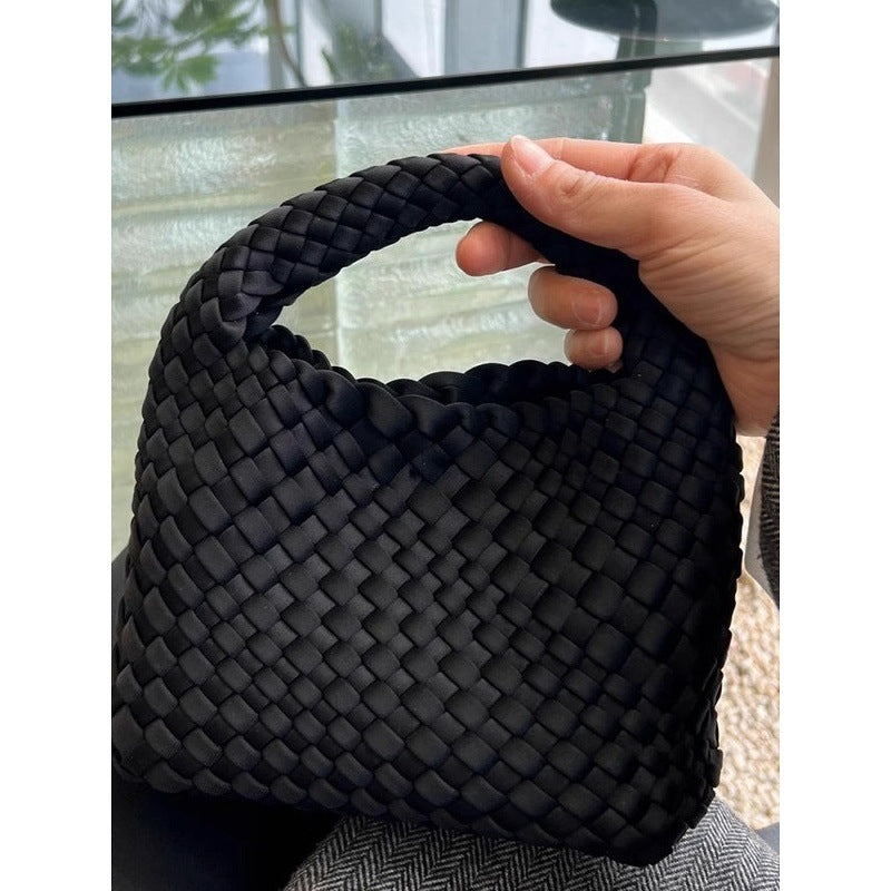 Women's Hand-woven Nylon Cloth Fashion Portable Vegetable Women's Shoulder Bag