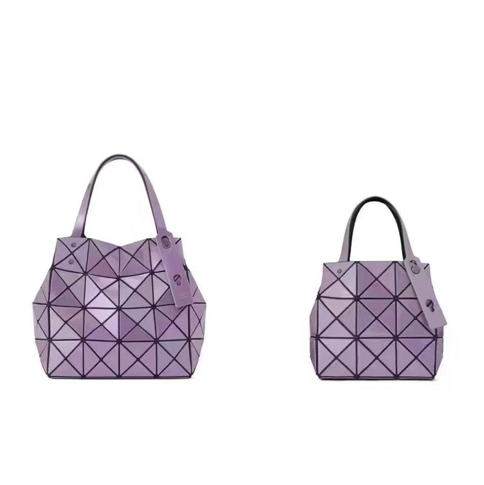 Women's March Hand Color Nail Diamond Box Geometric Rhombus Tote Bag