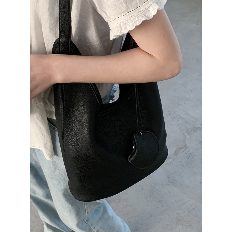 Women's Korean Underarm Simple Solid Color Soft Bags