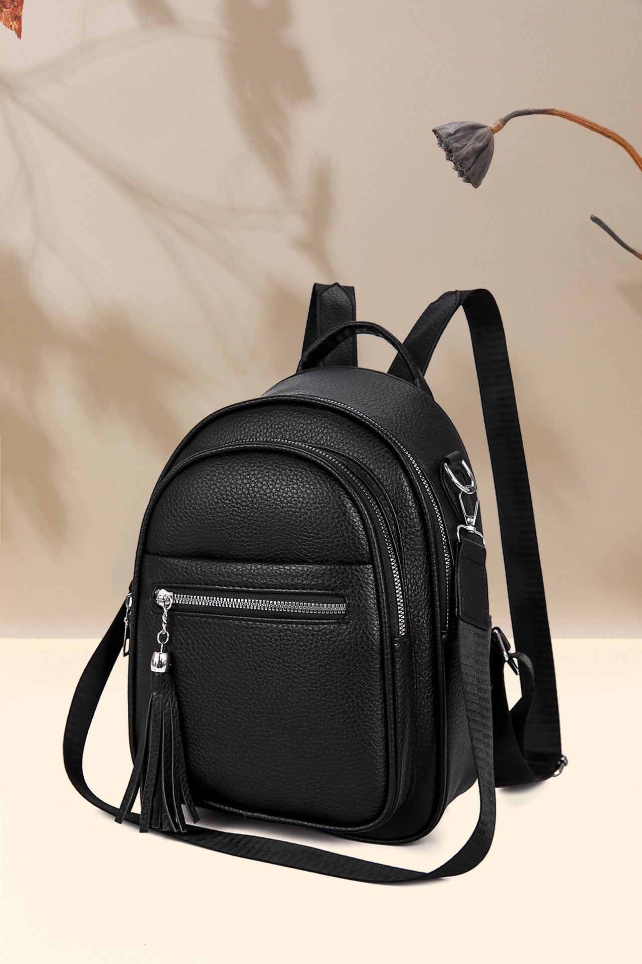 Women's Texture Soft Leather Fashion Western Style Women's Backpack