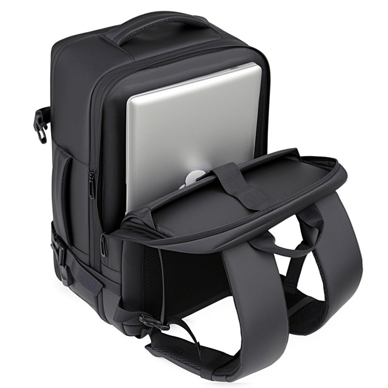 Graceful Men's High-grade Scalable Large Capacity Business Backpack