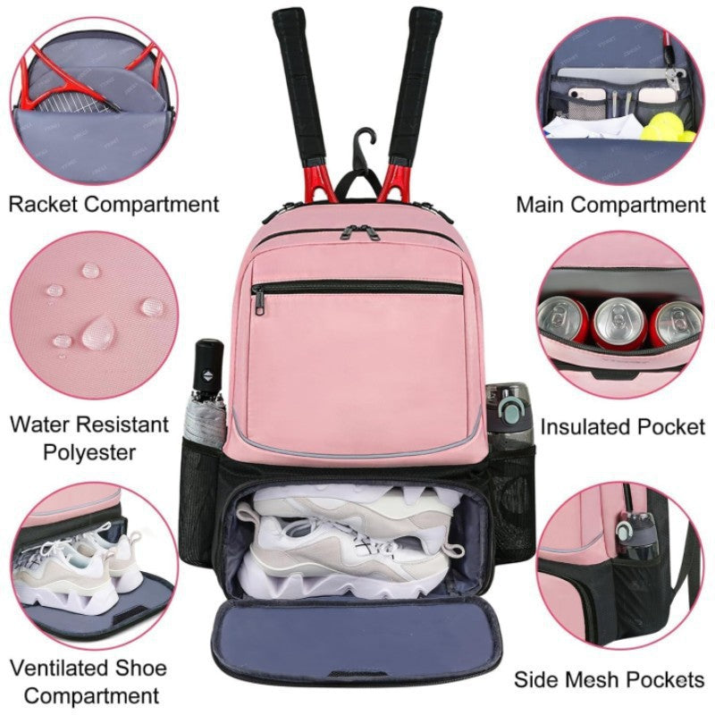 Racket Large Capacity Layered Storage Shoes Independent Leisure Backpack