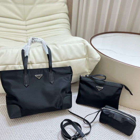 Three-in-one Triangle Mark Large Nylon Capacity Combination Bags