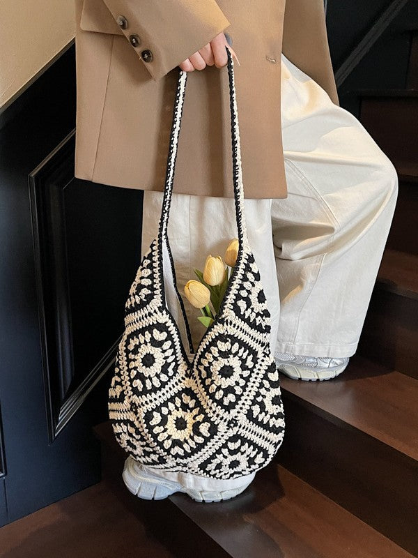 Women's Spring Cotton Braided Western Style Urban Shoulder Bags