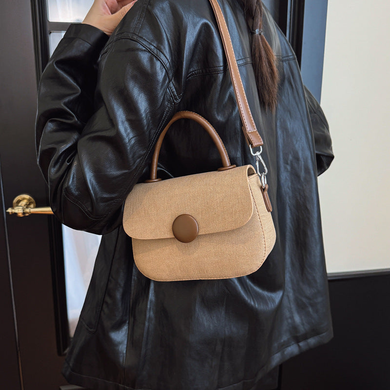Women's Solid Color Trendy Unique Portable Air Small Square Bags