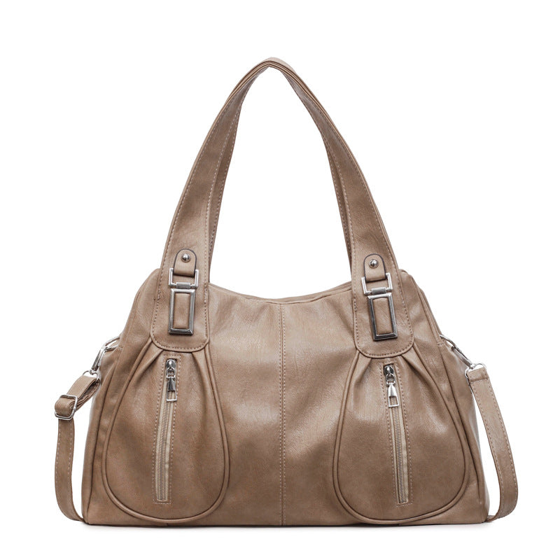 Retro Fashion Rivet Good-looking Large Capacity Portable Underarm Tote Bag