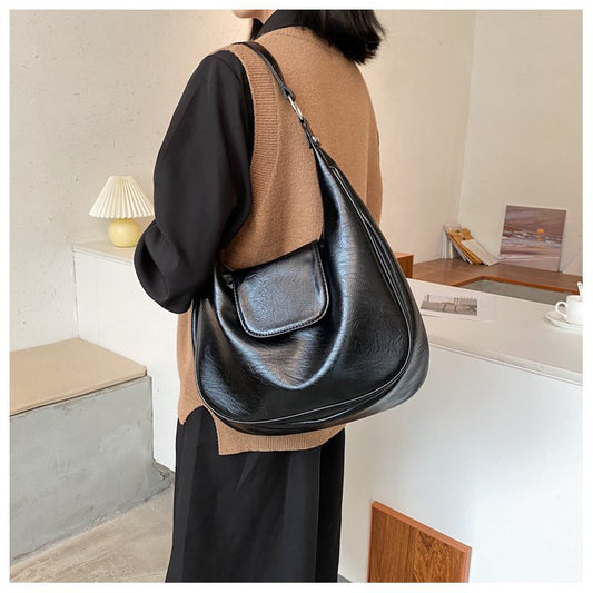 Women's Retro Large Capacity For Korean Style Simple Versatile Tote Bags
