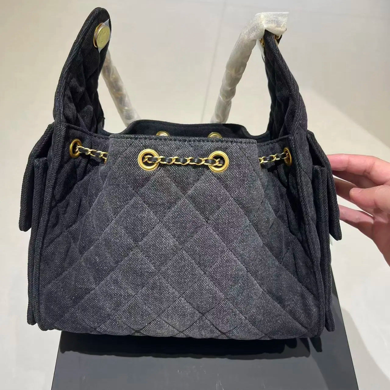 Graceful Denim Fashion Chip High Version Bags