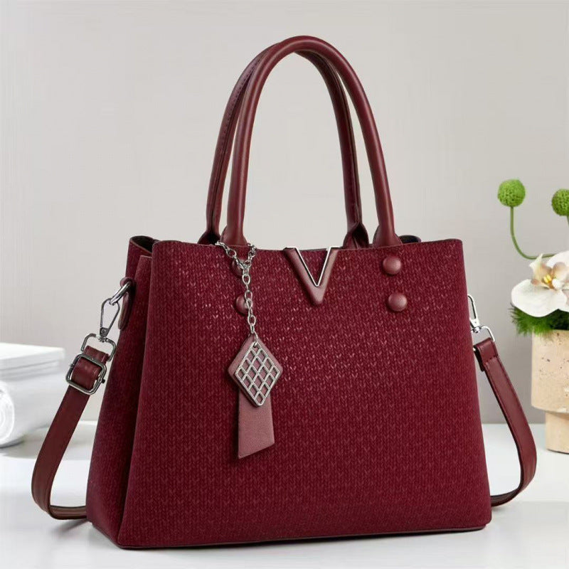 Texture Fashion Versatile Large Capacity Trendy Women's Handbag