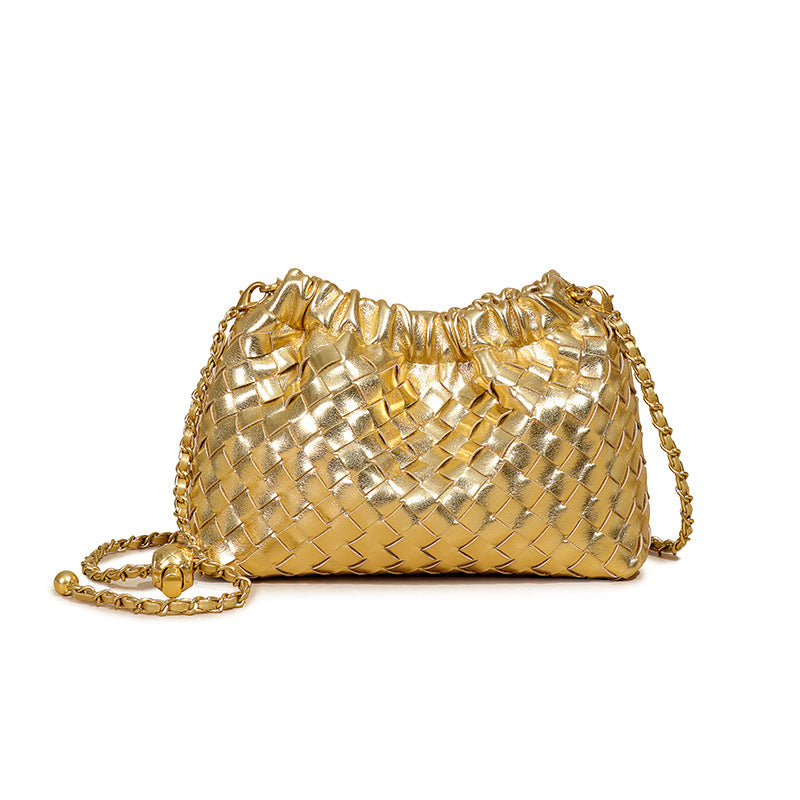 Women's Metal Chain Cloud Fashion Knitting Simple Trendy Women's Messenger Bag